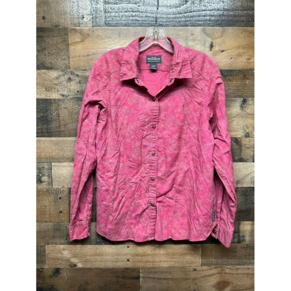 Woolrich Women's Rosebud Long‎ Sleeve Pearl Snap Size Large